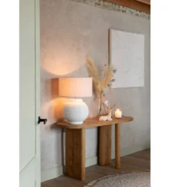Konsola LEMONE 150 cm drewno teak naturalne*J-Line Discount