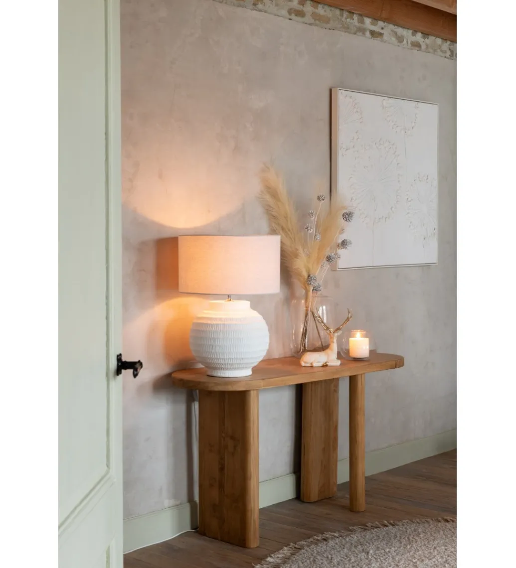 Konsola LEMONE 150 cm drewno teak naturalne*J-Line Discount