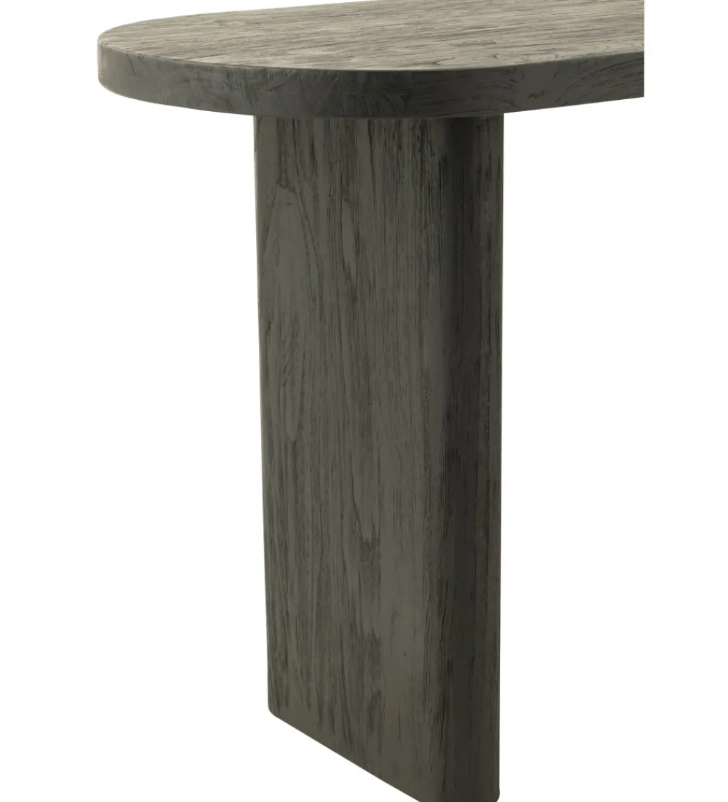 Konsola LEMONE 150 cm drewno teak czarna*J-Line Hot