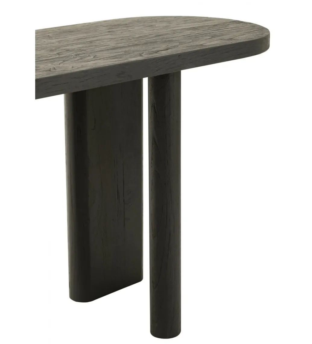 Konsola LEMONE 150 cm drewno teak czarna*J-Line Hot