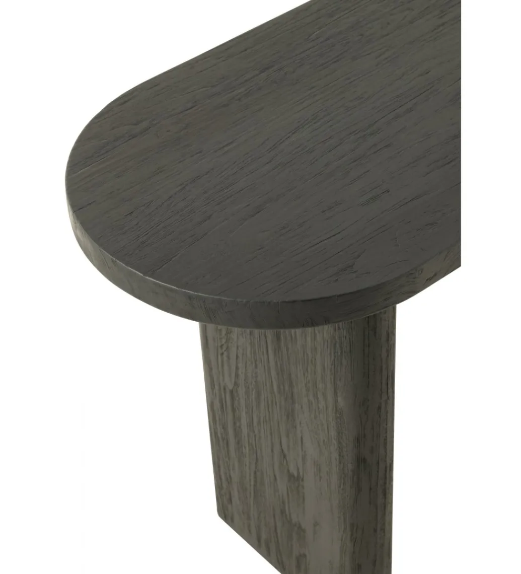 Konsola LEMONE 150 cm drewno teak czarna*J-Line Hot