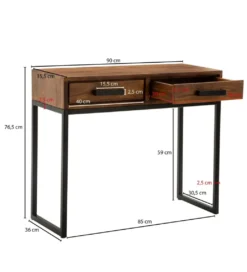 Konsola LORENTE 90 cm drewno sheesham*WOHNLING, GERMANY Clearance