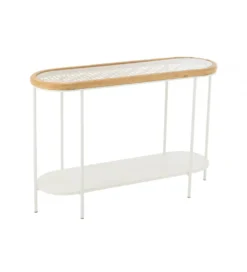 Konsola MATI 120 cm drewno biała*J-Line Outlet