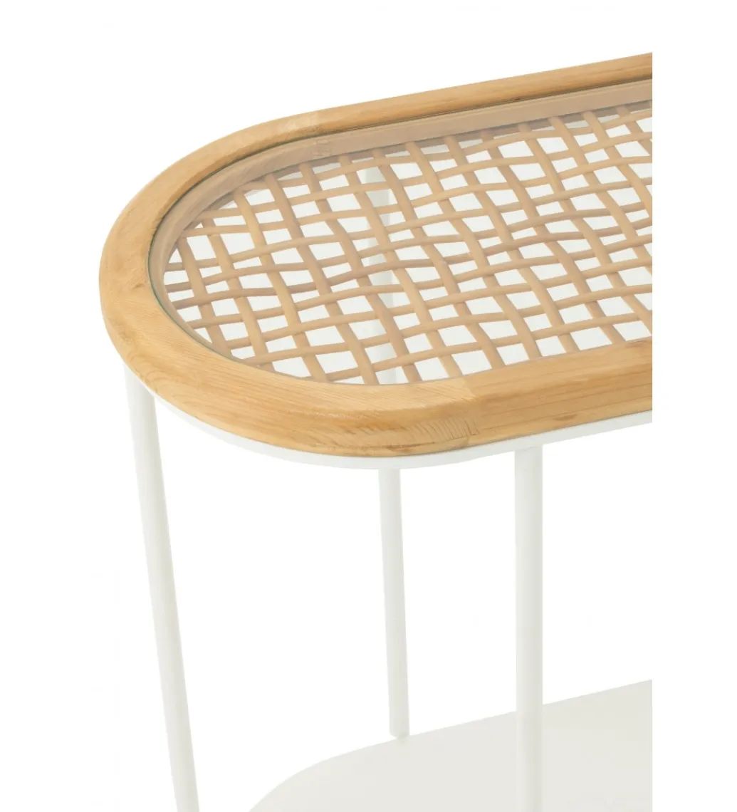Konsola MATI 120 cm drewno biała*J-Line Outlet