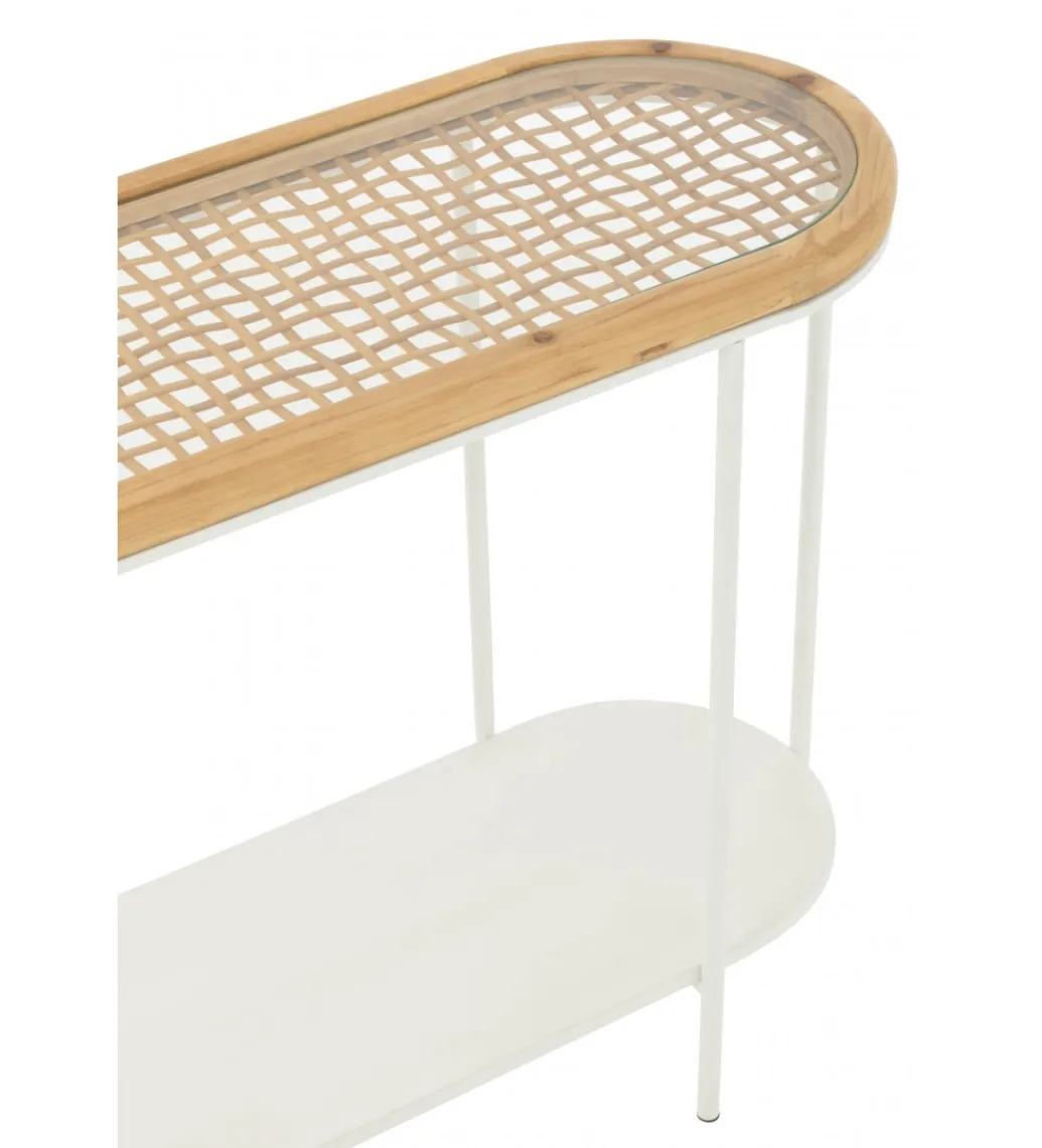 Konsola MATI 120 cm drewno biała*J-Line Outlet
