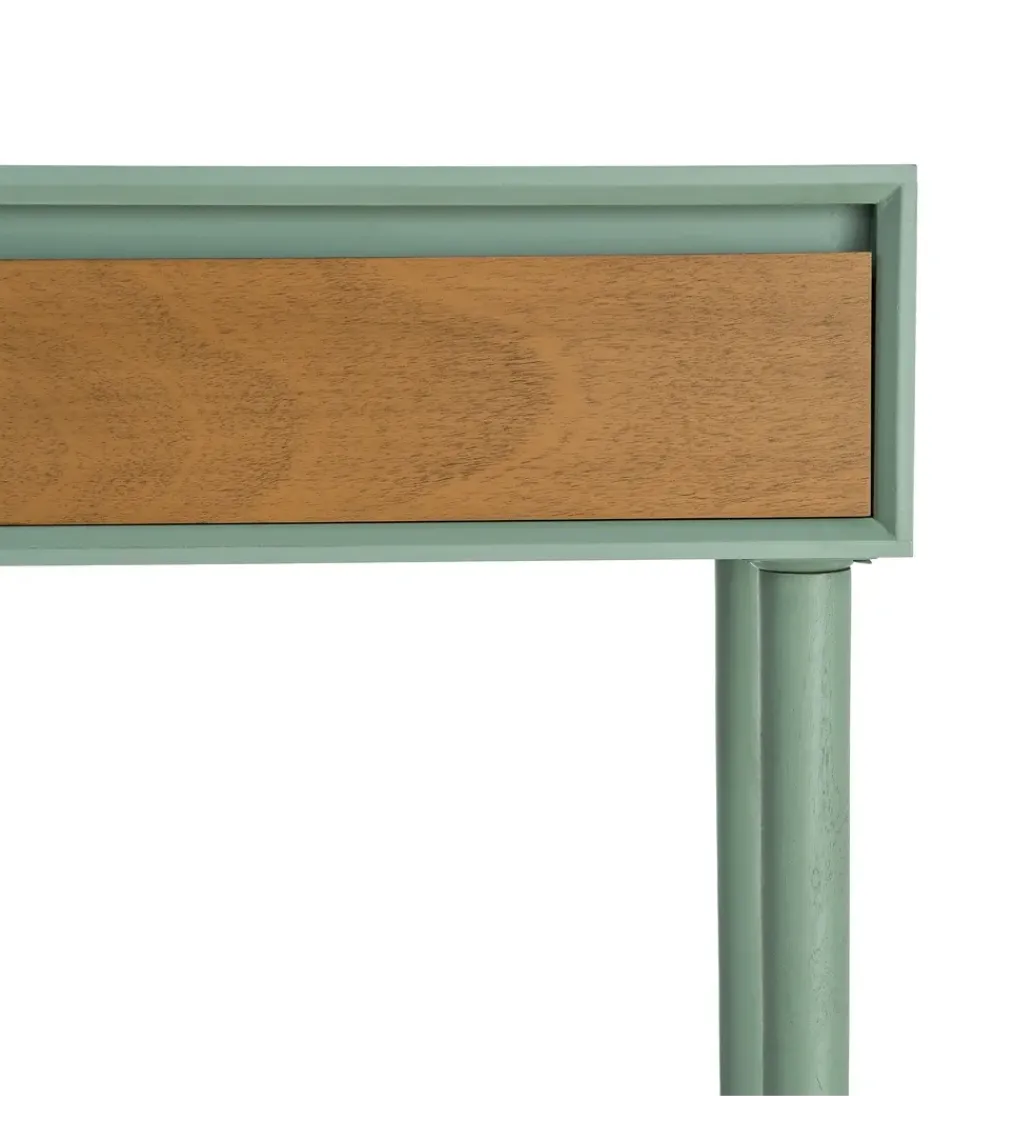 Konsola MESTARONY 90 cm zielona naturalna*Zona-Design Clearance