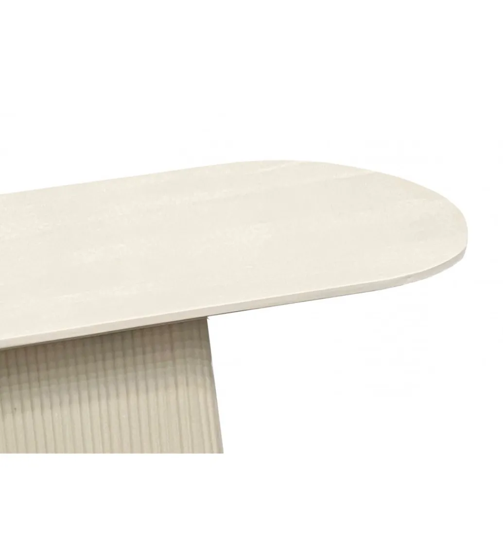 Konsola PATO 140 cm drewno mango biała*LF-Design Online