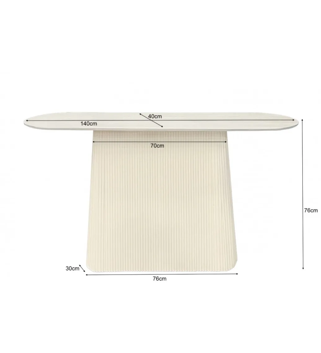 Konsola PATO 140 cm drewno mango biała*LF-Design Online