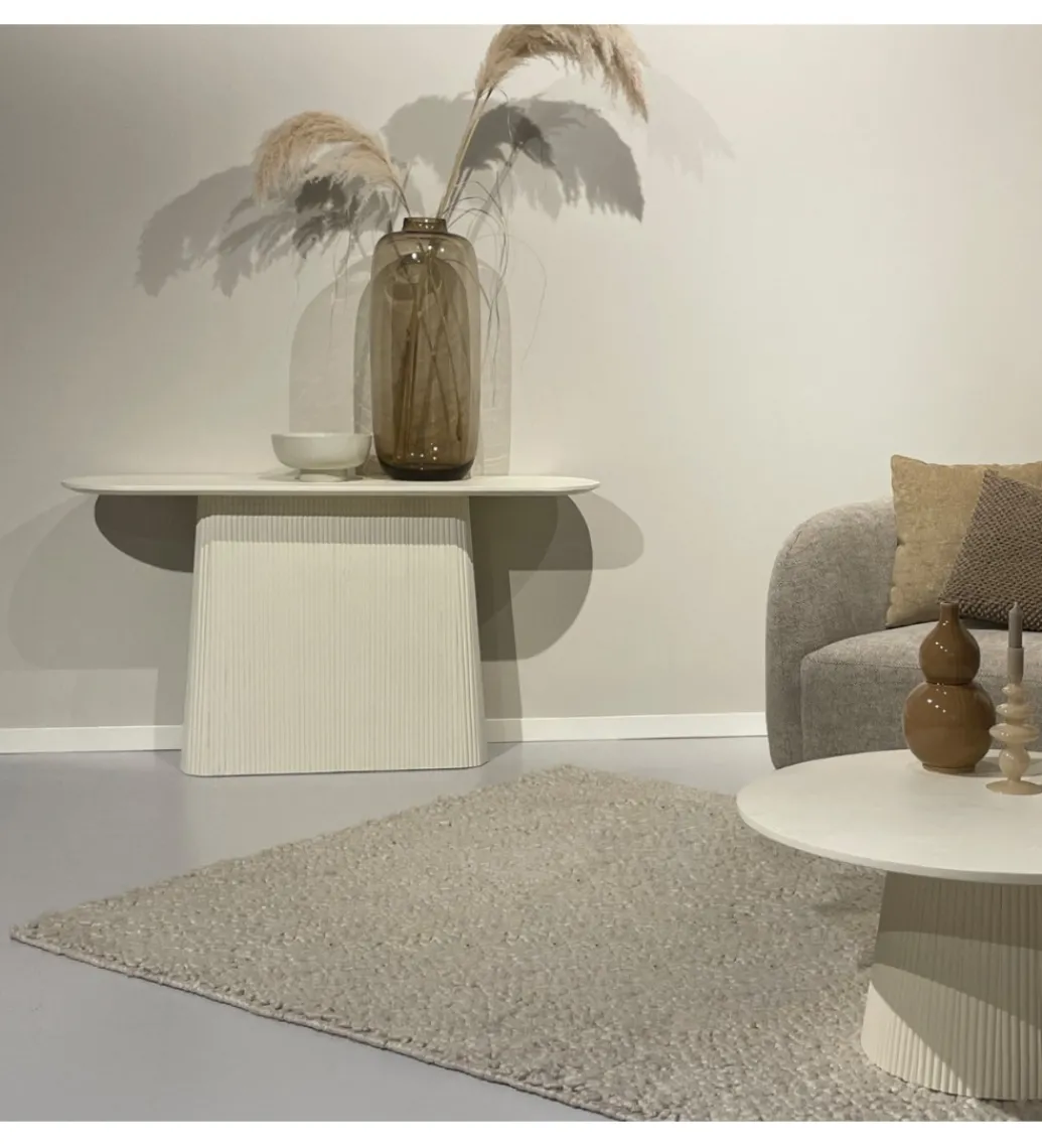 Konsola PATO 140 cm drewno mango biała*LF-Design Online