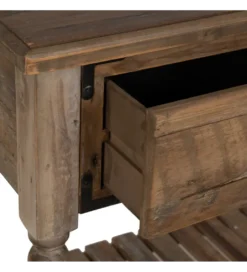 Konsola PERTON 184 cm drewno jodły brązowe*Zona-Design Online