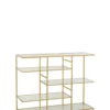 Konsola RACKYN 120 cm szklana złota*J-Line Best