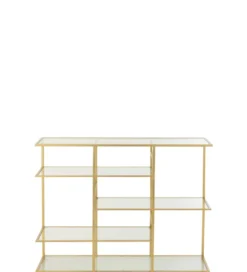 Konsola RACKYN 120 cm szklana złota*J-Line Best