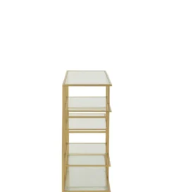 Konsola RACKYN 120 cm szklana złota*J-Line Best