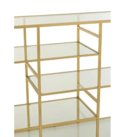 Konsola RACKYN 120 cm szklana złota*J-Line Best