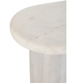 Konsola ROUNDEGO 91 cm marmur biały*J-Line Discount