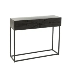 Konsola SHANIL 100 cm drewno czarna*J-Line New