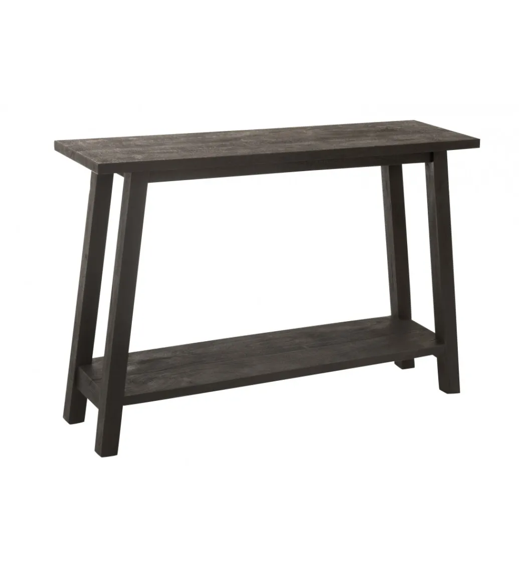 Konsola SQUARE 120 cm drewno mango czarne*J-Line Outlet