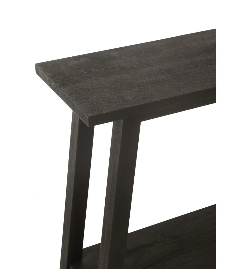 Konsola SQUARE 120 cm drewno mango czarne*J-Line Outlet