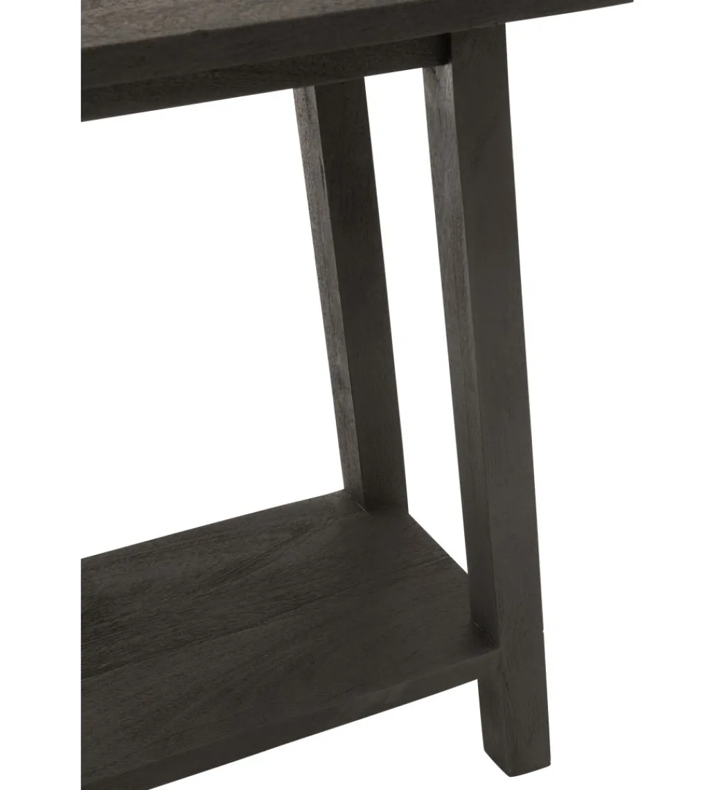 Konsola SQUARE 120 cm drewno mango czarne*J-Line Outlet