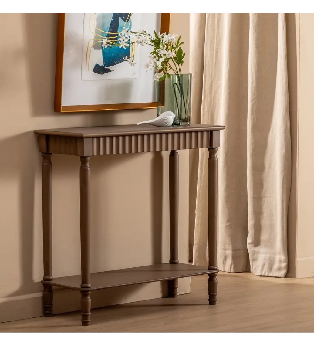 Konsola TEMPU 71 cm drewno sosna brązowy*Zona-Design Hot