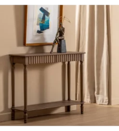 Konsola TEMPU 90 cm drewno sosna brązowy outlet*Zona-Design Best