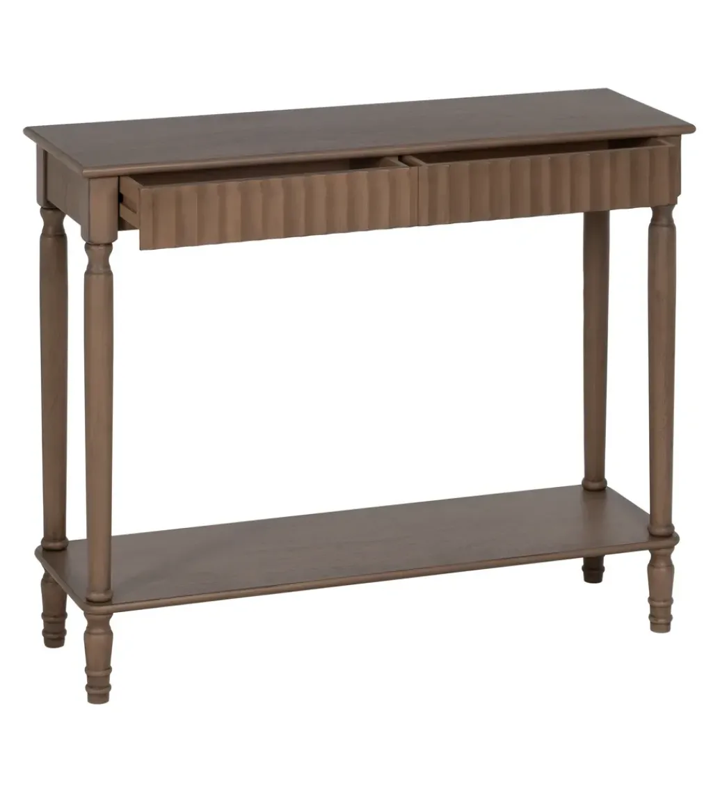 Konsola TEMPU 90 cm drewno sosna brązowy outlet*Zona-Design Best