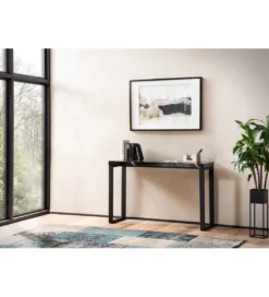 Konsola TOMLA 120 cm w optyce czarnego marmuru*WOHNLING, GERMANY Discount