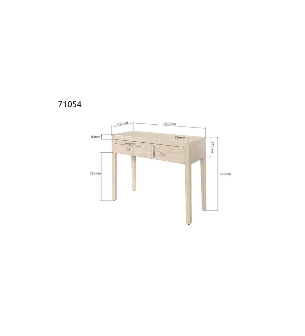 Konsola TRAVERTINO DRAWERS 100 x 77 cm naturalny beżowy*KARE Outlet