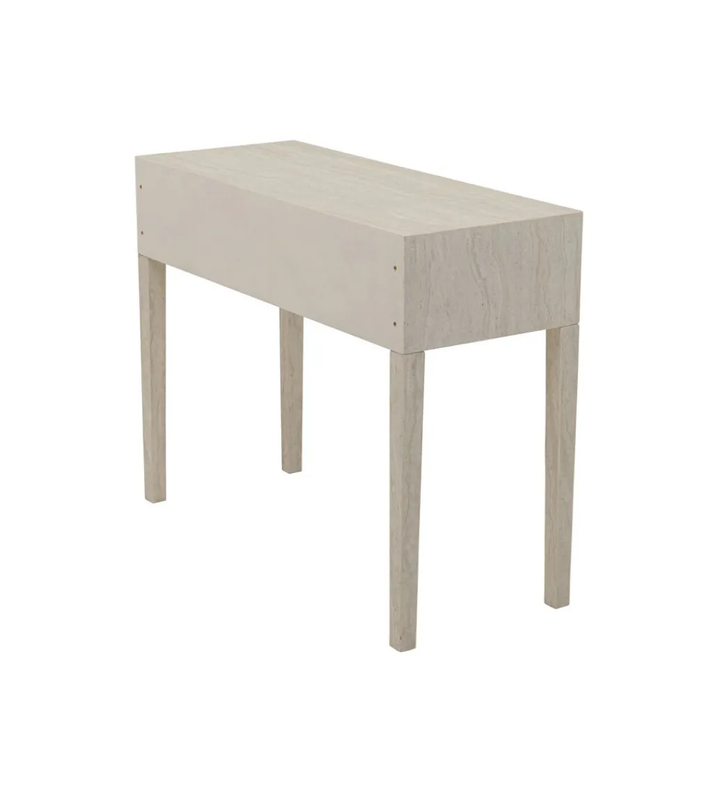 Konsola TRAVERTINO DRAWERS 100 x 77 cm naturalny beżowy*KARE Outlet