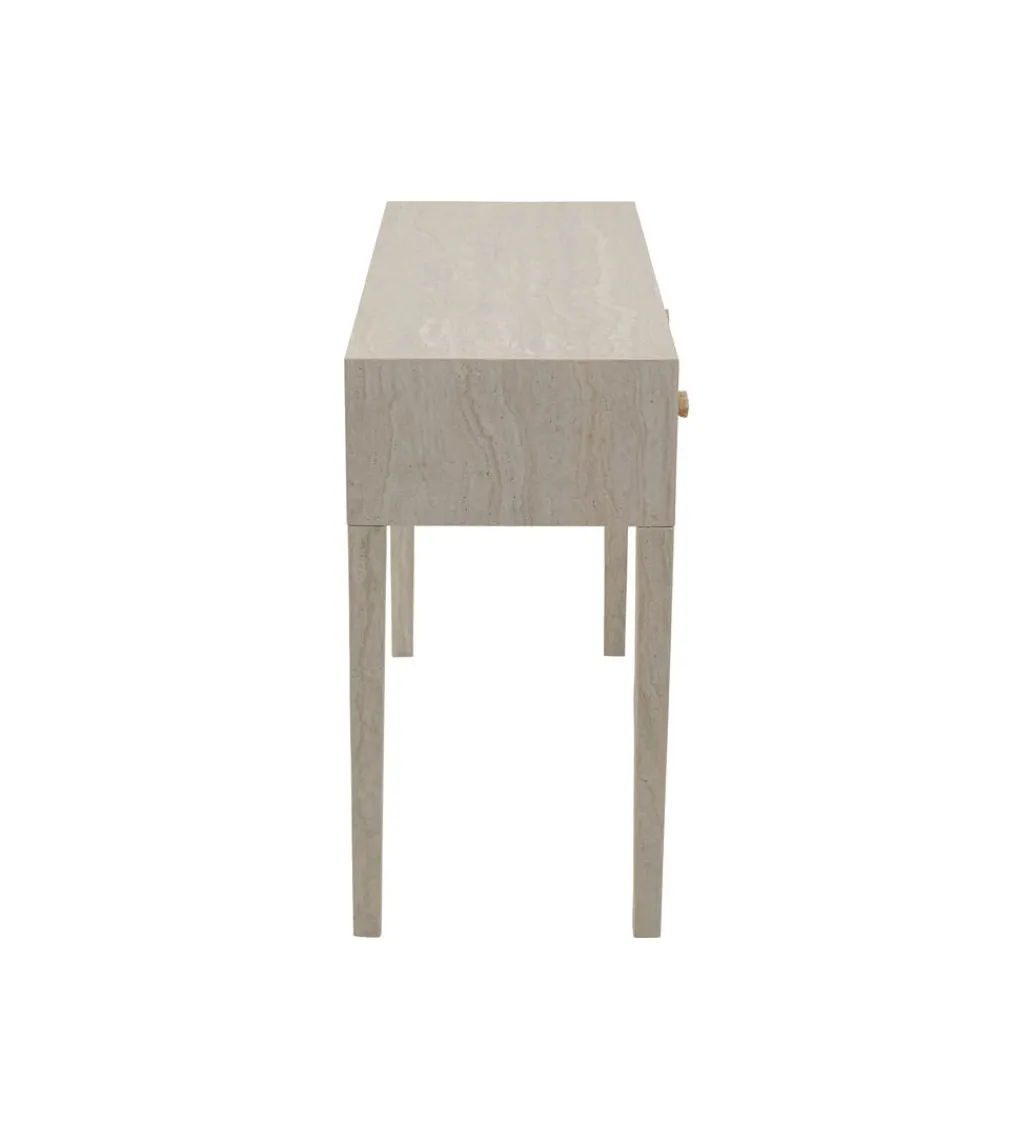 Konsola TRAVERTINO DRAWERS 100 x 77 cm naturalny beżowy*KARE Outlet
