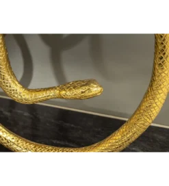 Konsola WILDLIFE SNAKE 115 cm czarny marmur złota*Invicta Interior