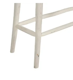 Konsola WORNYM 120 cm drewno teak biała przecierana*Zona-Design
