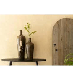 Konsola ZAMBIA 120 cm drewno teak czarna*J-Line New
