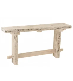 Konsola z drewna z recyklingu PONTE 150 cm bielony*J-Line Best