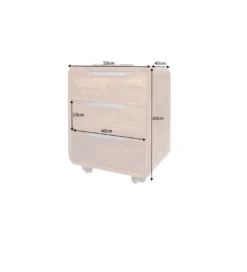 Kontener GOA do biurka INDIA 60 cm drewno Sheesham*Invicta Interior - przedsprzedaż Outlet