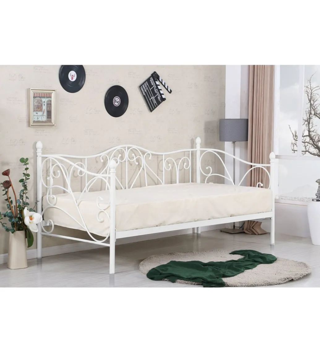 Łóżko SUMATRA 90 cm x 200 cm białe*Halmar Outlet