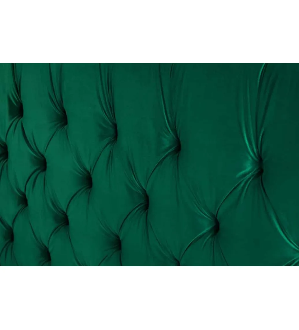 Łóżko tapicerowane PARIS CHESTERFIELD 180 cm x 200 cm ciemnyzielony velvet*Invicta Interior Hot