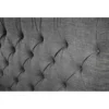 Łóżko tapicerowane PARIS CHESTERFIELD 180 cm x 200 cm Szare lniane*Invicta Interior New