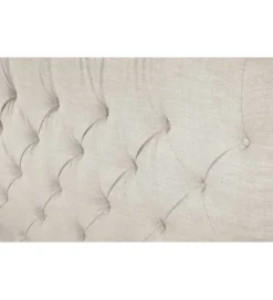 Łóżko tapicerowane PARIS CHESTERFIELD 180 cm x 200 cm beżowe lniane*Invicta Interior Hot