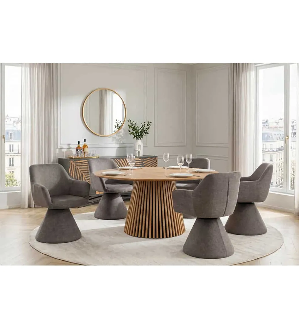 Krzesło AMBIENTO 79 cm obrót 180 stopni szare*Invicta Interior Outlet