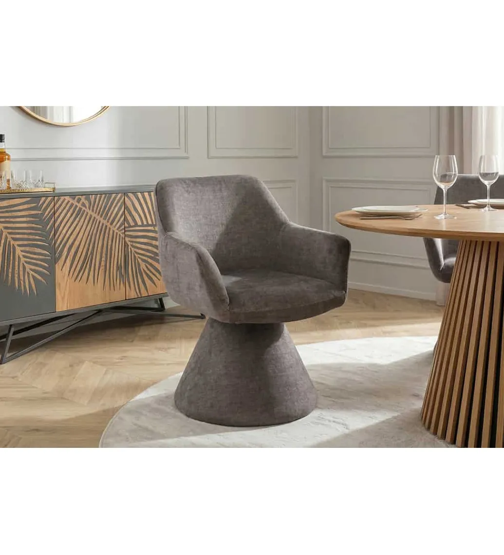 Krzesło AMBIENTO 79 cm obrót 180 stopni szare*Invicta Interior Outlet