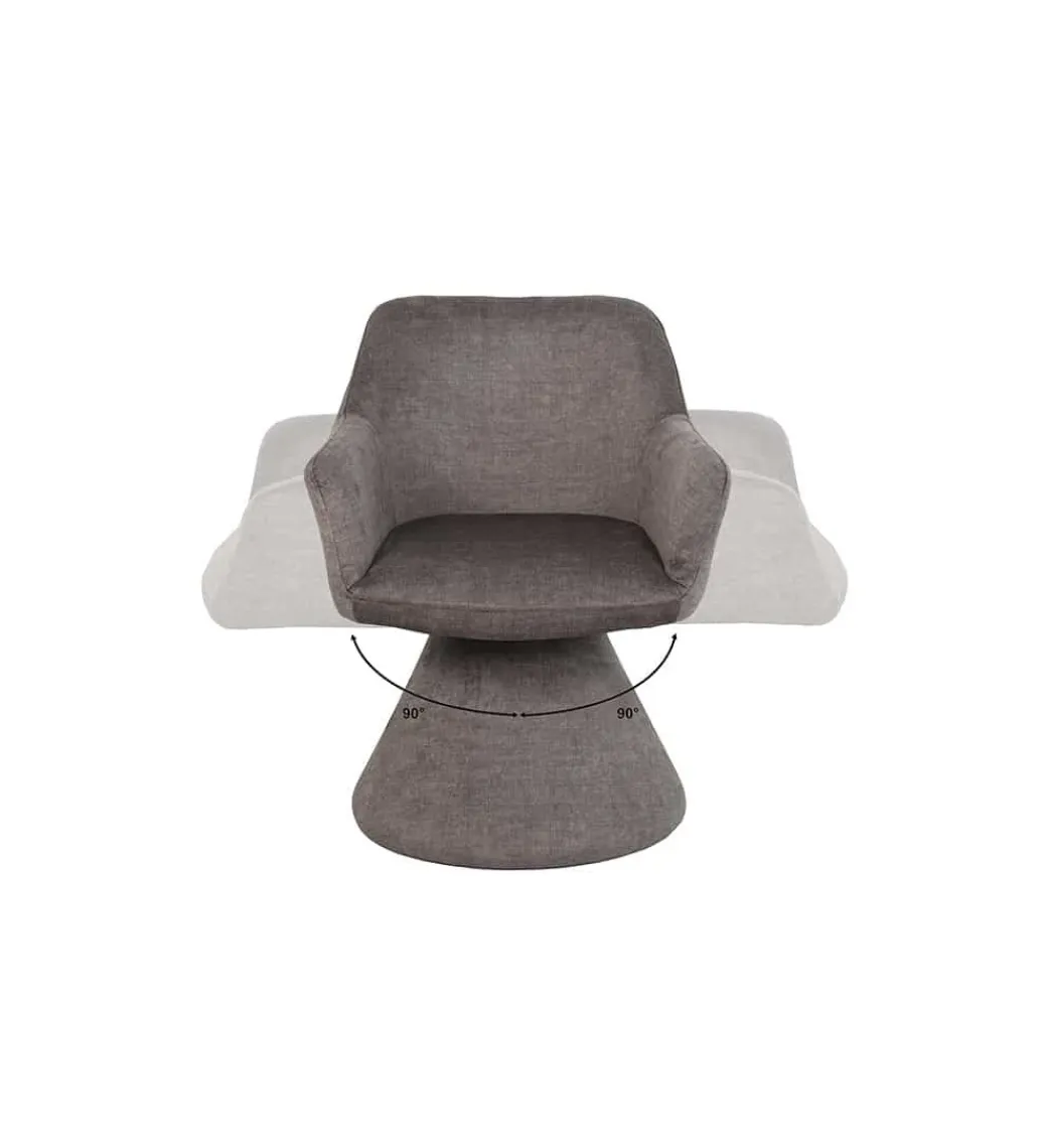 Krzesło AMBIENTO 79 cm obrót 180 stopni szare*Invicta Interior Outlet