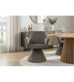 Krzesło AMBIENTO 79 cm obrót 180 stopni szare*Invicta Interior Outlet
