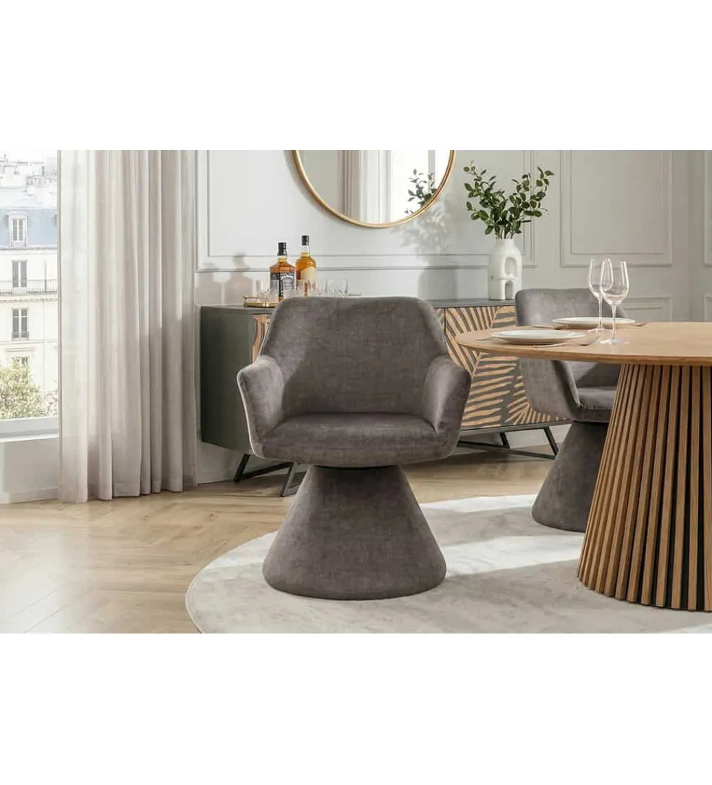 Krzesło AMBIENTO 79 cm obrót 180 stopni szare*Invicta Interior Outlet