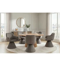Krzesło AMBIENTO 79 cm obrót 180 stopni szare*Invicta Interior Outlet