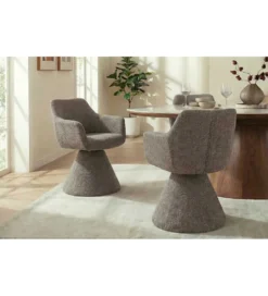 Krzesło AMBIENTO 79 cm obrót 180 stopni brązowe*Invicta Interior Best