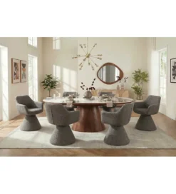 Krzesło AMBIENTO 79 cm obrót 180 stopni brązowe*Invicta Interior Best