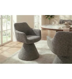 Krzesło AMBIENTO 79 cm obrót 180 stopni brązowe*Invicta Interior Best