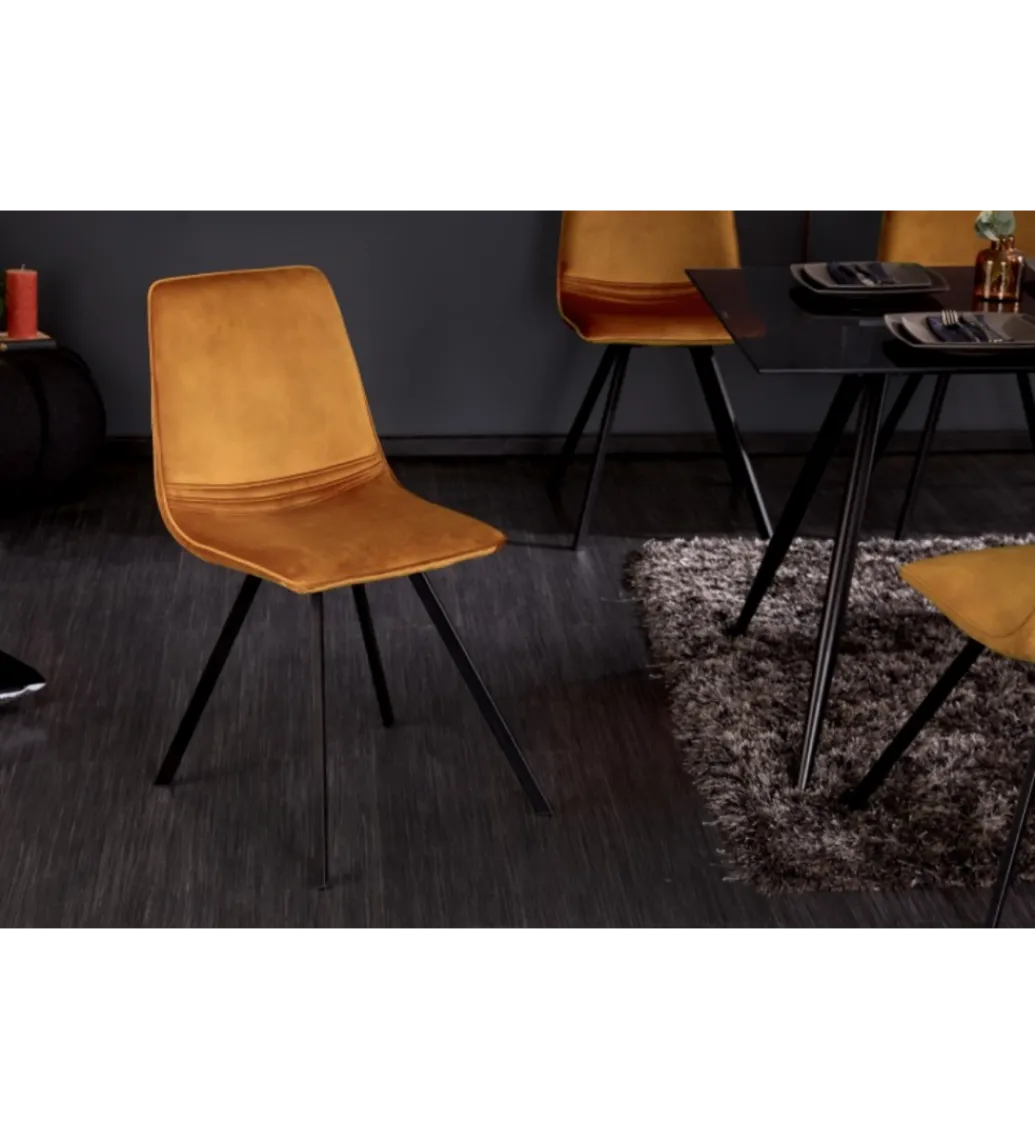 Krzesło Amsterdam Retro ciemna musztarda*Invicta Interior