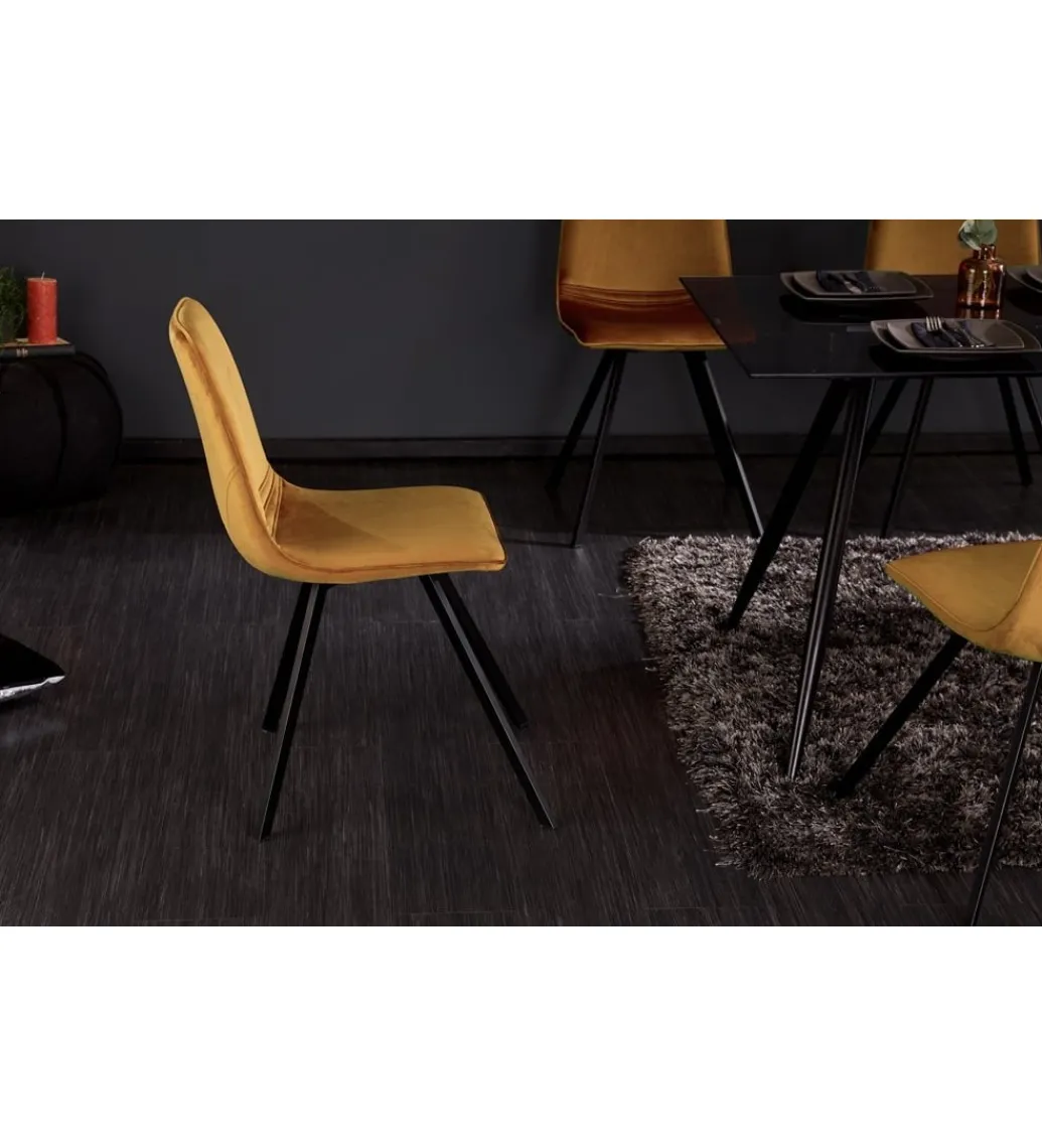 Krzesło Amsterdam Retro ciemna musztarda*Invicta Interior